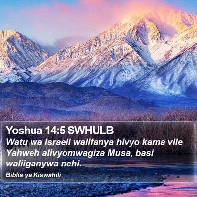 Yoshua 14:5 SWHULB Bible Verse Image