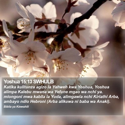 Yoshua 15:13 SWHULB Bible Verse Image