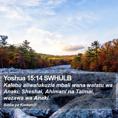 Yoshua 15:14 SWHULB Bible Verse Image