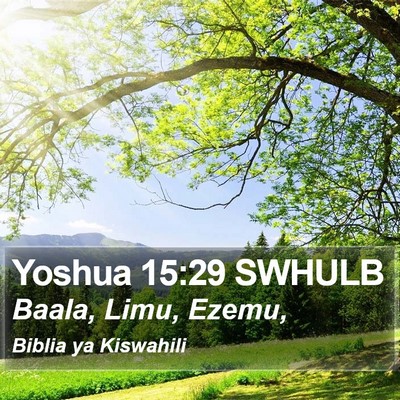 Yoshua 15:29 SWHULB Bible Verse Image
