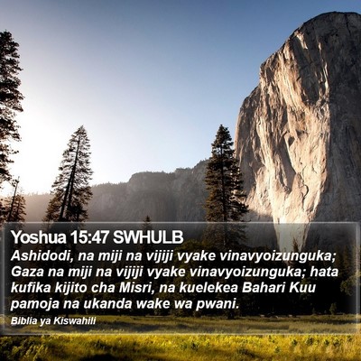 Yoshua 15:47 SWHULB Bible Verse Image