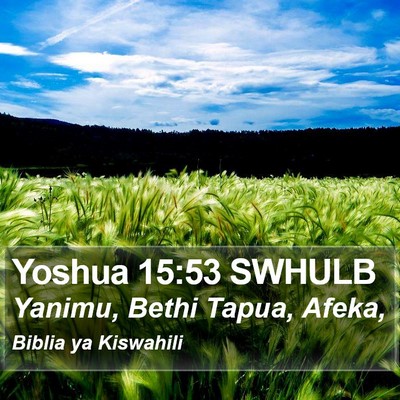 Yoshua 15:53 SWHULB Bible Verse Image