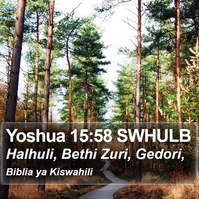 Yoshua 15:58 SWHULB Bible Verse Image