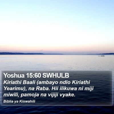 Yoshua 15:60 SWHULB Bible Verse Image