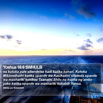Yoshua 16:6 SWHULB Bible Verse Image