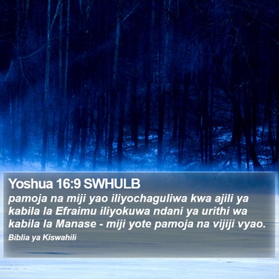 Yoshua 16:9 SWHULB Bible Verse Image