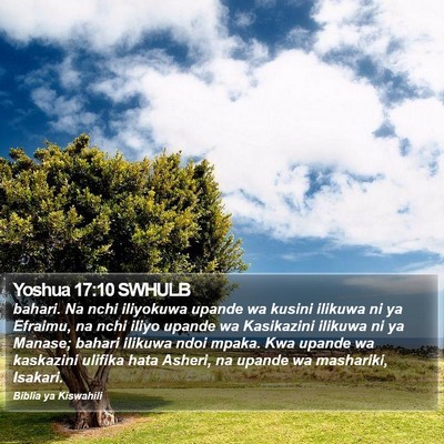 Yoshua 17:10 SWHULB Bible Verse Image