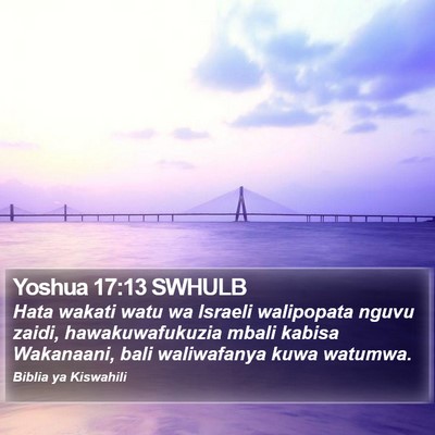 Yoshua 17:13 SWHULB Bible Verse Image
