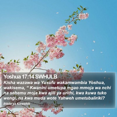 Yoshua 17:14 SWHULB Bible Verse Image