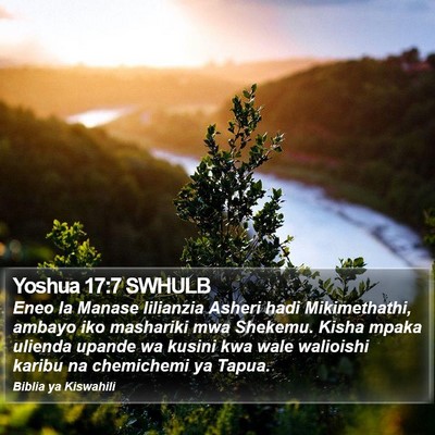 Yoshua 17:7 SWHULB Bible Verse Image