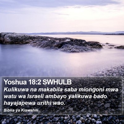Yoshua 18:2 SWHULB Bible Verse Image