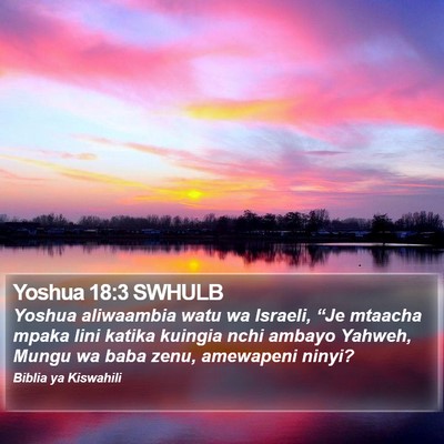 Yoshua 18:3 SWHULB Bible Verse Image