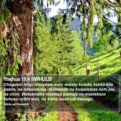 Yoshua 18:4 SWHULB Bible Verse Image