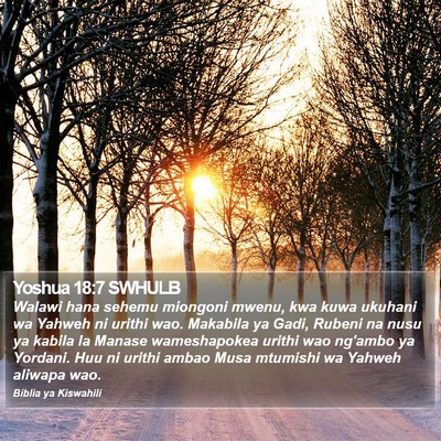 Yoshua 18:7 SWHULB Bible Verse Image
