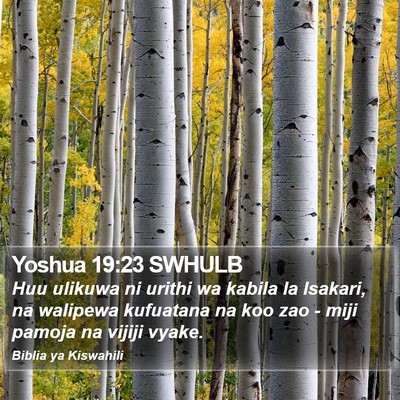 Yoshua 19:23 SWHULB Bible Verse Image