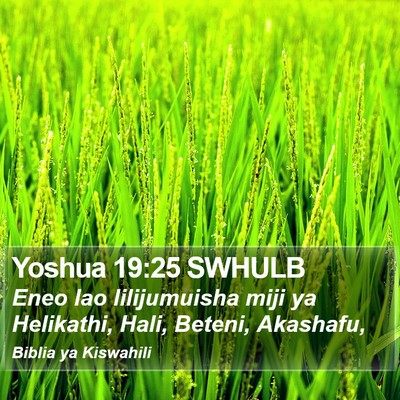 Yoshua 19:25 SWHULB Bible Verse Image