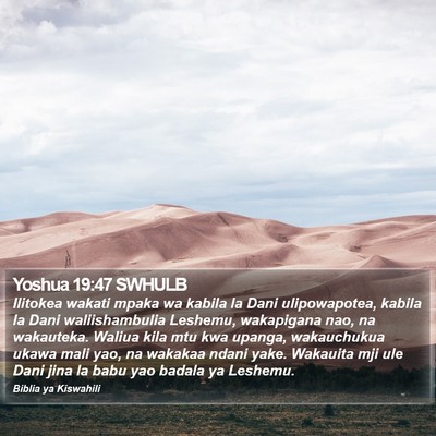 Yoshua 19:47 SWHULB Bible Verse Image