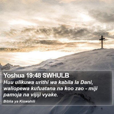 Yoshua 19:48 SWHULB Bible Verse Image
