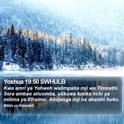 Yoshua 19:50 SWHULB Bible Verse Image