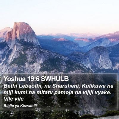 Yoshua 19:6 SWHULB Bible Verse Image