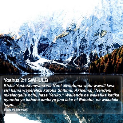 Yoshua 2:1 SWHULB Bible Verse Image