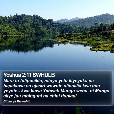 Yoshua 2:11 SWHULB Bible Verse Image