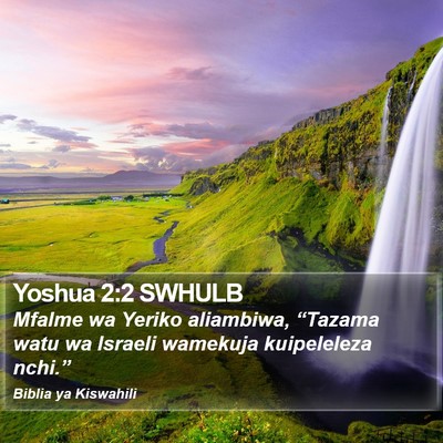 Yoshua 2:2 SWHULB Bible Verse Image