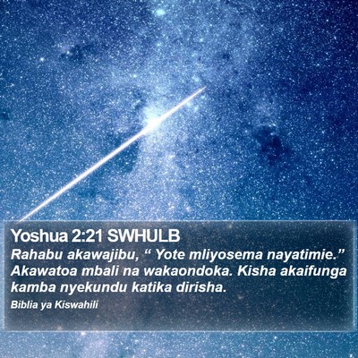 Yoshua 2:21 SWHULB Bible Verse Image