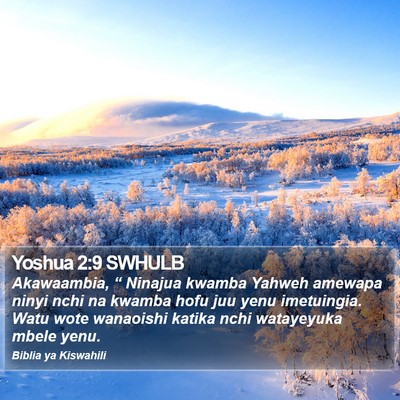 Yoshua 2:9 SWHULB Bible Verse Image