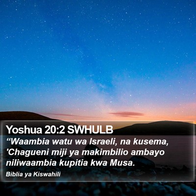 Yoshua 20:2 SWHULB Bible Verse Image