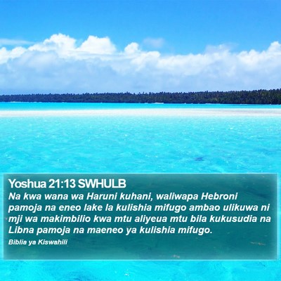Yoshua 21:13 SWHULB Bible Verse Image