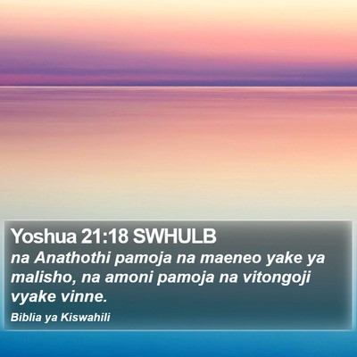 Yoshua 21:18 SWHULB Bible Verse Image