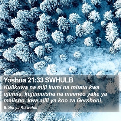 Yoshua 21:33 SWHULB Bible Verse Image