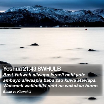 Yoshua 21:43 SWHULB Bible Verse Image