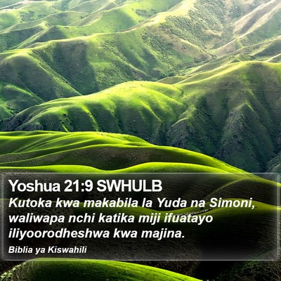 Yoshua 21:9 SWHULB Bible Verse Image