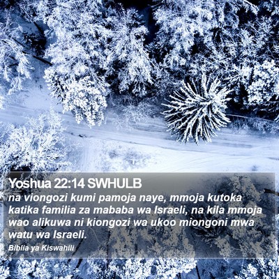 Yoshua 22:14 SWHULB Bible Verse Image