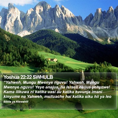Yoshua 22:22 SWHULB Bible Verse Image