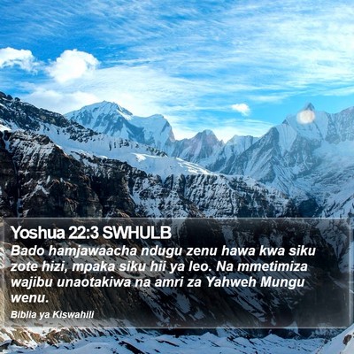 Yoshua 22:3 SWHULB Bible Verse Image