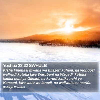 Yoshua 22:32 SWHULB Bible Verse Image