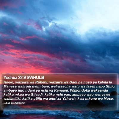 Yoshua 22:9 SWHULB Bible Verse Image