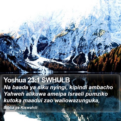 Yoshua 23:1 SWHULB Bible Verse Image