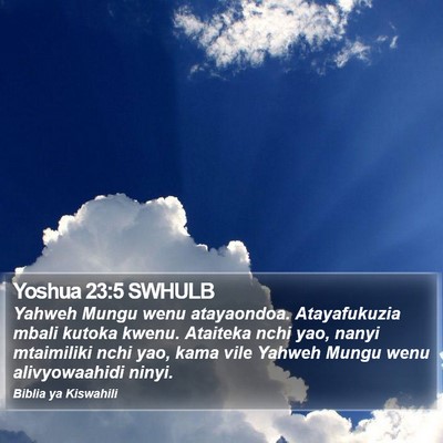 Yoshua 23:5 SWHULB Bible Verse Image