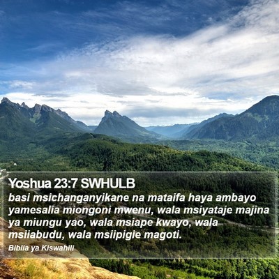 Yoshua 23:7 SWHULB Bible Verse Image