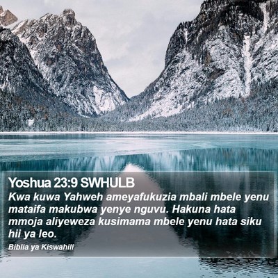 Yoshua 23:9 SWHULB Bible Verse Image