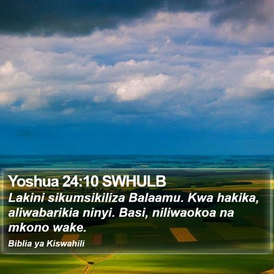 Yoshua 24:10 SWHULB Bible Verse Image