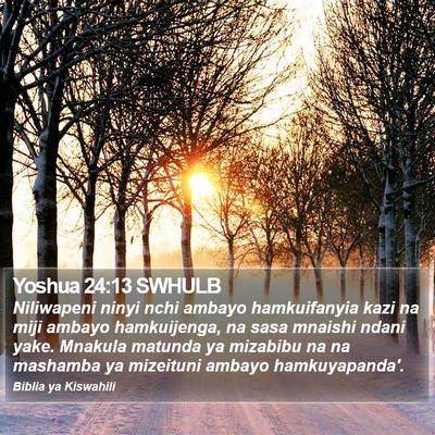 Yoshua 24:13 SWHULB Bible Verse Image