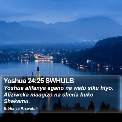 Yoshua 24:25 SWHULB Bible Verse Image