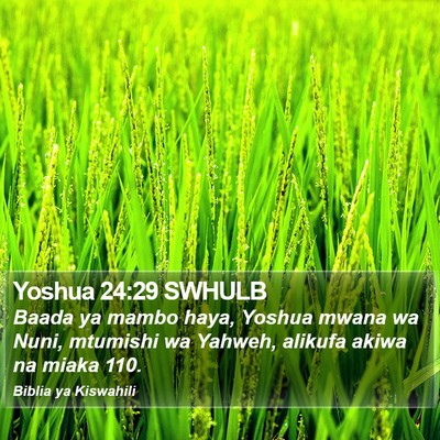 Yoshua 24:29 SWHULB Bible Verse Image