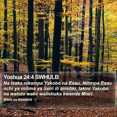 Yoshua 24:4 SWHULB Bible Verse Image