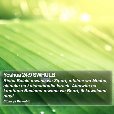 Yoshua 24:9 SWHULB Bible Verse Image